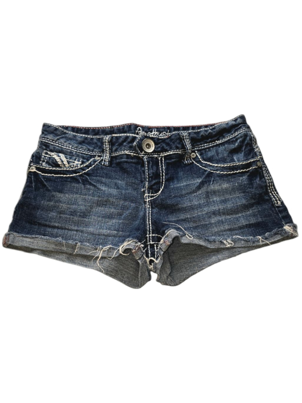 Amethyst Jorts Jr. Size 5 Dark Wash Cutoff Frayed Hem Stretch Denim